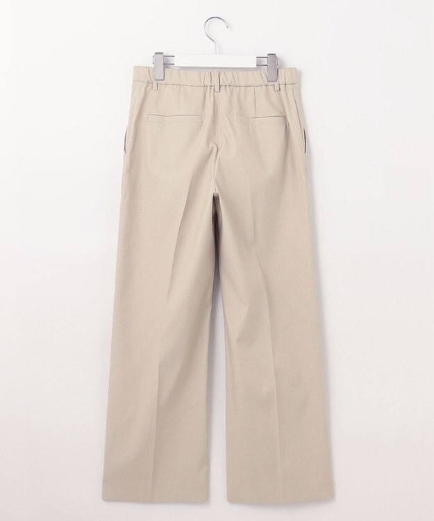 自由区 【接触冷感・UVカット・吸水速乾・洗える】シェルタリングオックスストレート パンツ シャンブレーベージュ