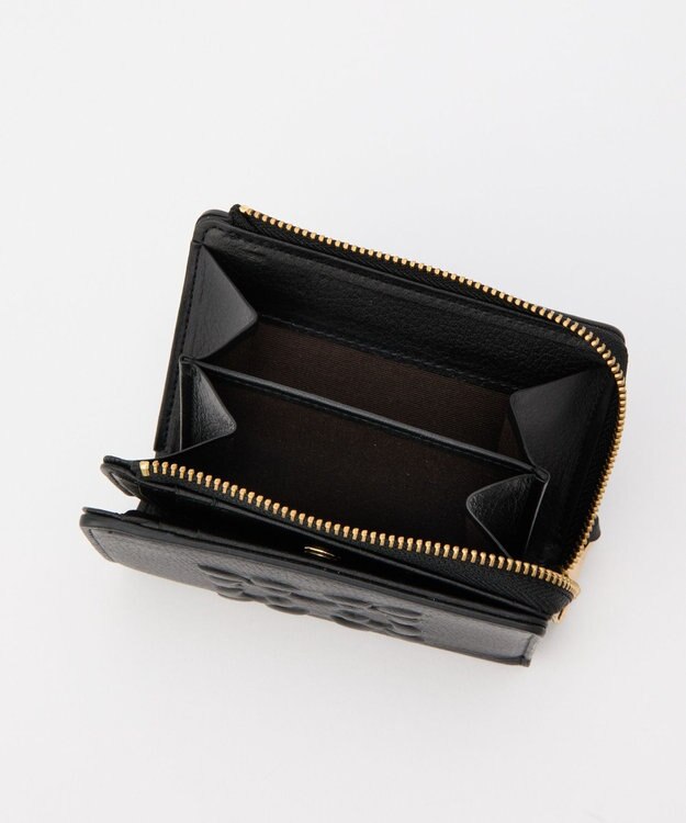 russet 【2025AW新作】エンボスモノグラムハーフウォレット(SO-437) Black