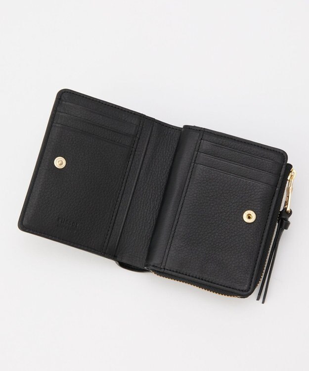 russet 【2025AW新作】エンボスモノグラムハーフウォレット(SO-437) Black