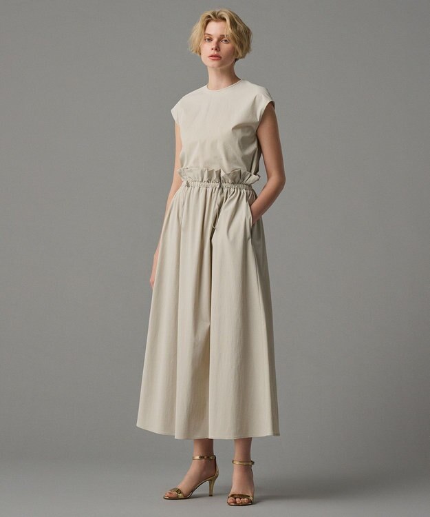 uncrave 【撥水・接触冷感・UVカット・洗濯機洗い可】マルチファンクションナイロン ブラウス（uncrave STANDARD） ライトベージュ