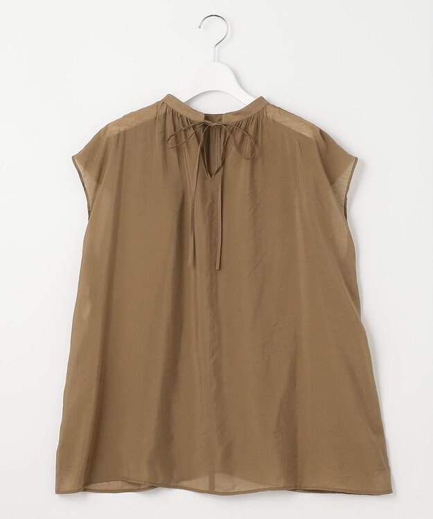 UNFILO 【撥水】ヴィンテージ レーヨン ブラウス キャメル系