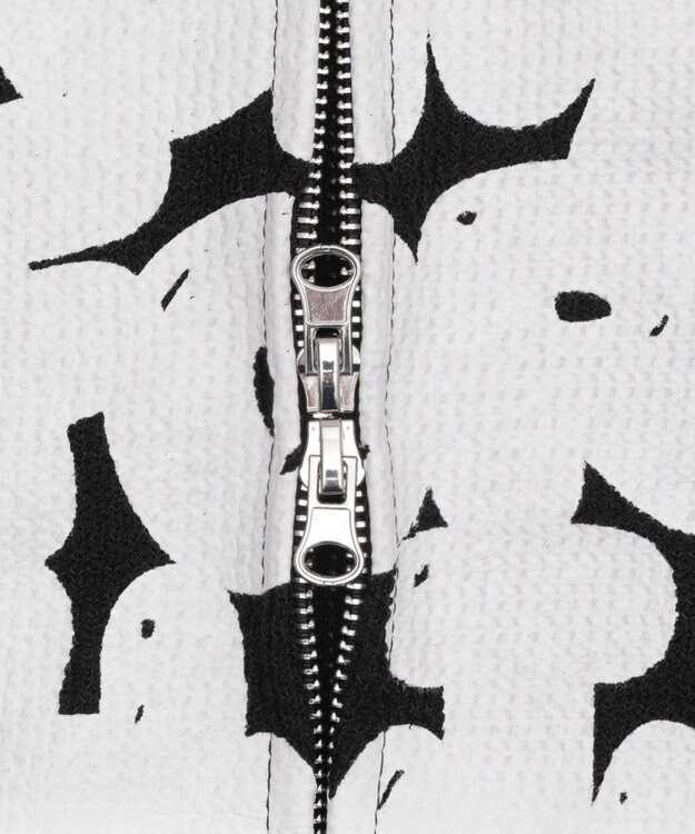 WEGO 【ユニセックス着用ITEM/MLサイズ展開】メッシュロゴジップパーカー ブラック