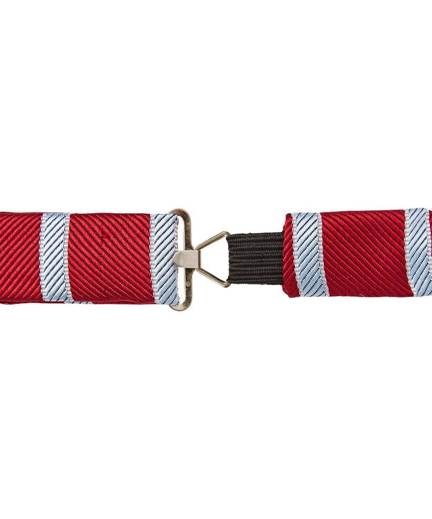 MIKI HOUSE HOT BISCUITS 【ミキハウス】 ストライプ柄ネクタイ(ポケットチーフ付) 赤