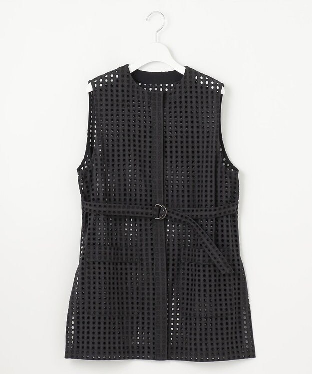 23区 【Indian Factory】アイレットレース ジレ ブラック系