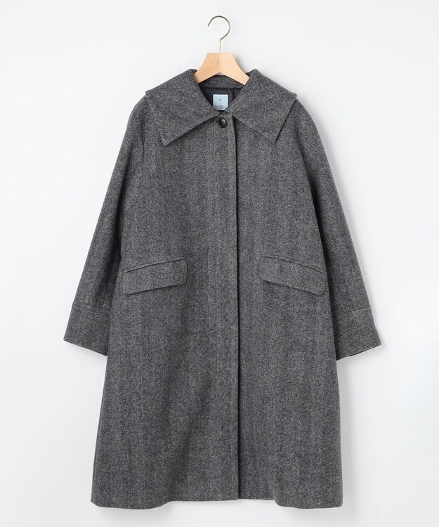 組曲 ウールモッサステンカラー コート モノトーン系8