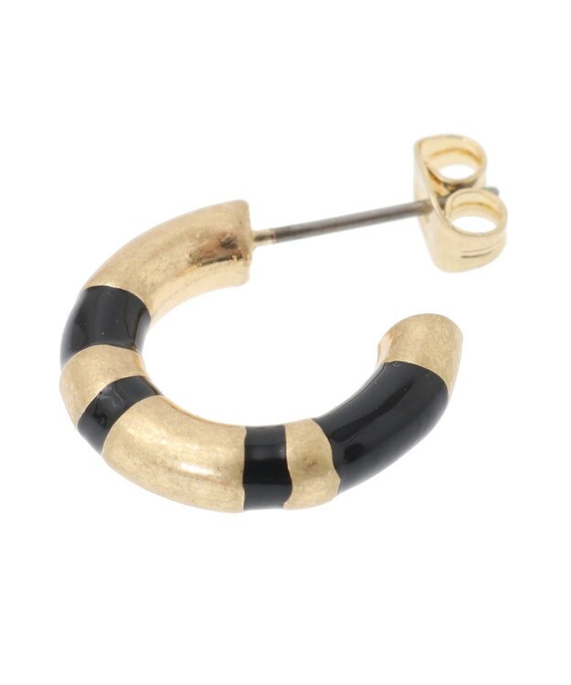 AMERICAN HOLIC ハーフカラーフープピアス Gold