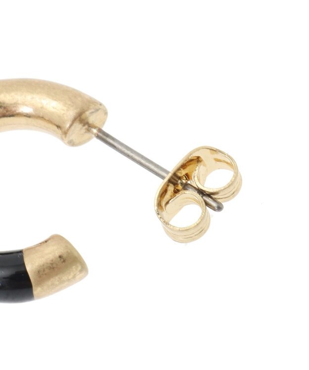 AMERICAN HOLIC ハーフカラーフープピアス Gold