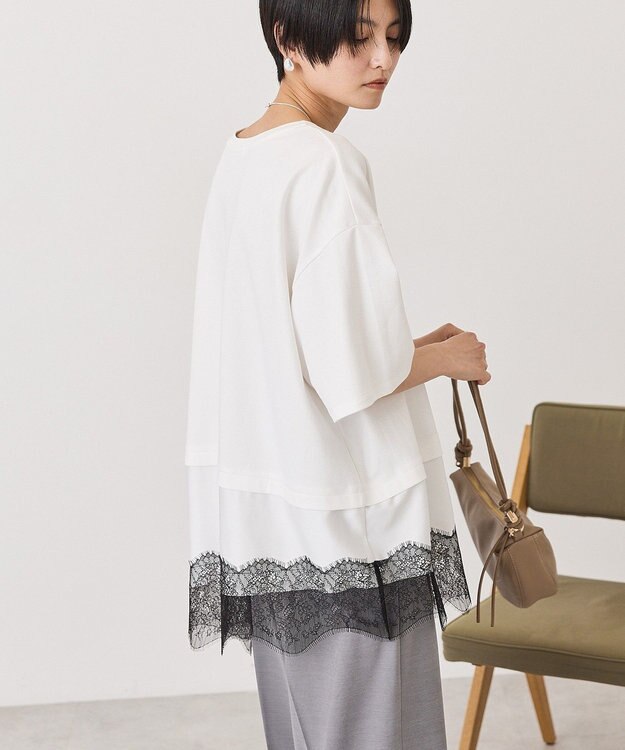 AMERICAN HOLIC レースドッキングＴシャツ Multi