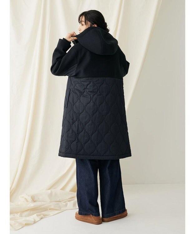 CRAFT STANDARD BOUTIQUE キルティング切替フードコート Black