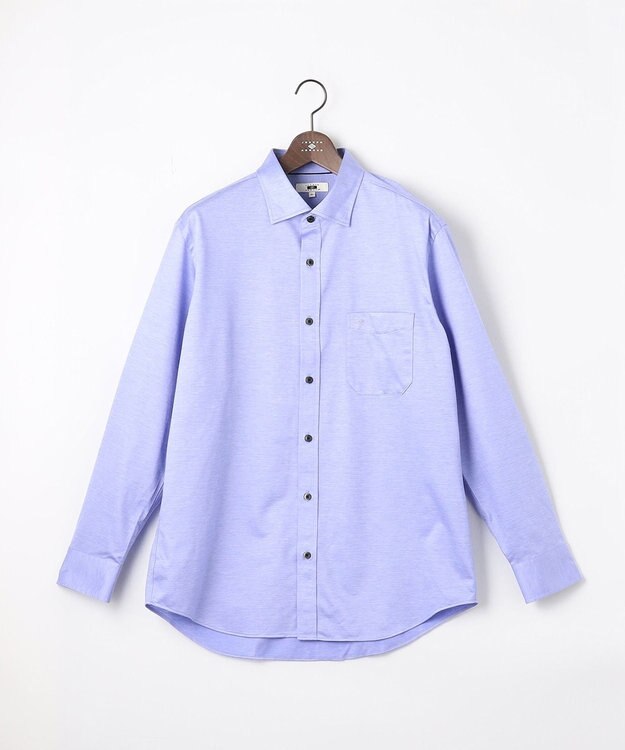 JOSEPH ABBOUD 【キングサイズ・ストレッチで快適な着心地・イージーケア】ジャージー シャツ サックスブルー系