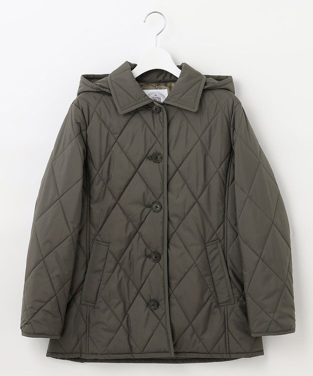 J.PRESS LADIES L 【抗菌防臭】コンパクトタフタプレミアム撥水 ショート アウター カーキ系