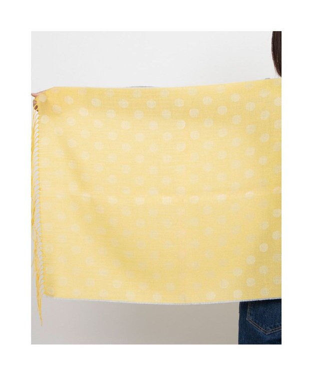 UNBILLION カシュネ cache nez / ドット柄ジャカードストール イエロー