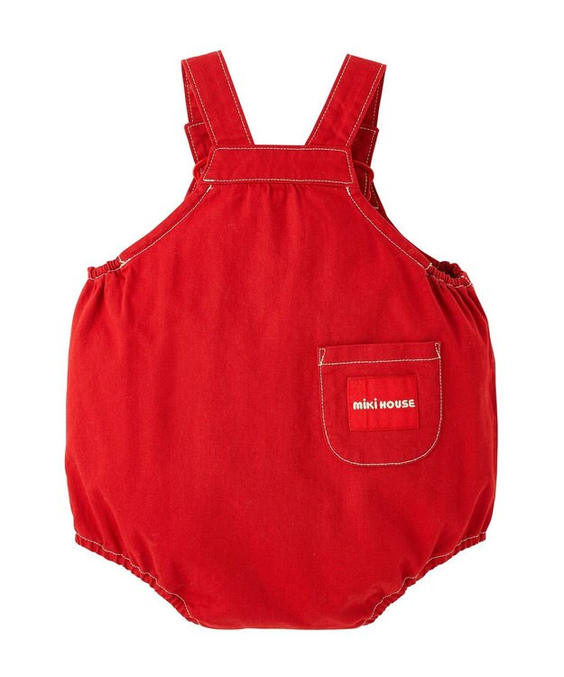 MIKI HOUSE HOT BISCUITS 【ミキハウス】【70-90cm】  ロンパース 赤