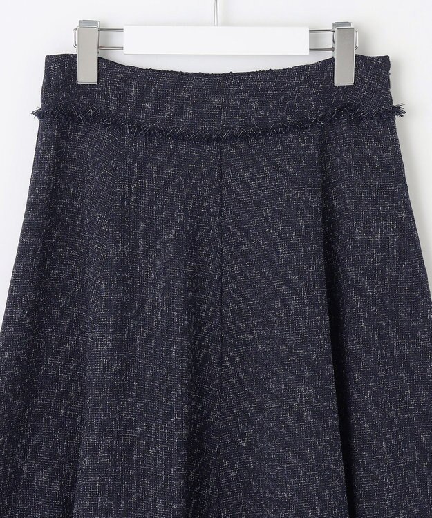 Feroux 【セットアップ対応】春ツイード フレアスカート ネイビー系1