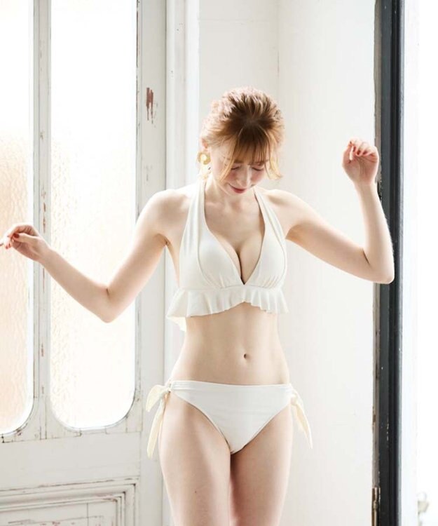 San-ai Resort（三愛水着楽園） ナチュラルだけどしっかり盛れる【ナチュラルアップブラ】　ノンワイヤービキニ　7M・9M　【San-ai Resort（サンアイリゾート）】 ホワイト