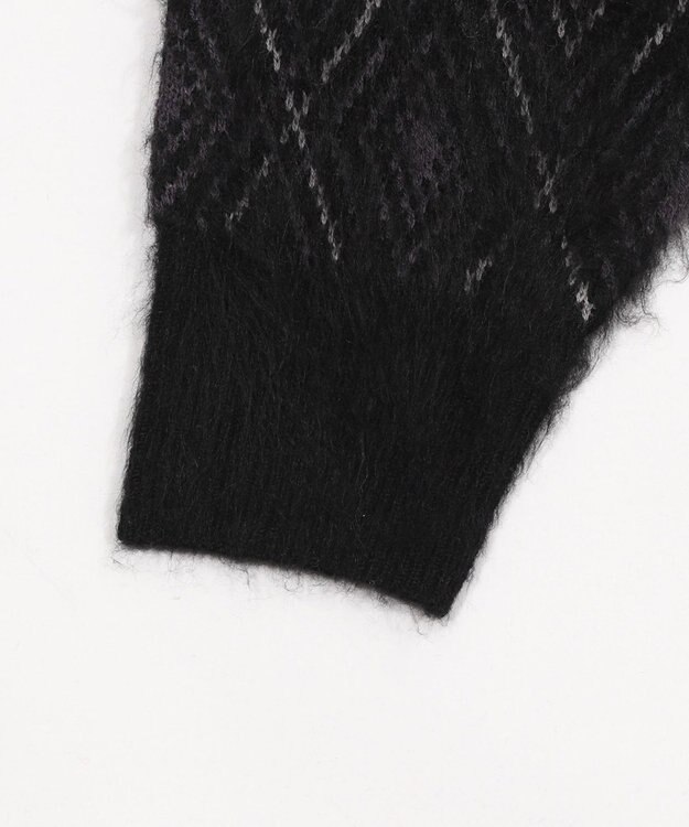 WEGO 【ユニセックス着用ITEM】アーガイルニットポロ ブラック