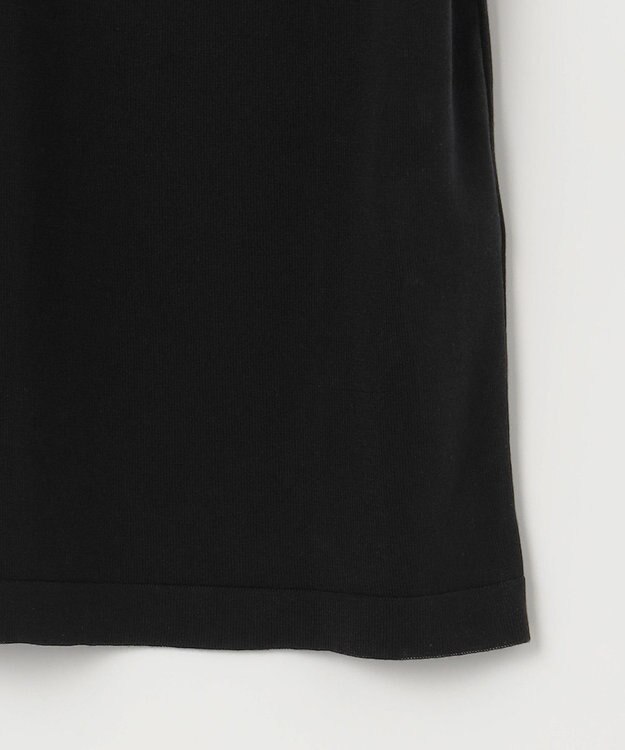 自由区 【カタログ掲載・洗える】フリンジディテールノースリーブ カットソー ブラック