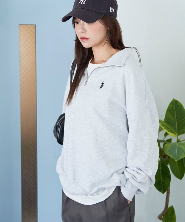 WEGO 【ユニセックス着用ITEM】別注　U.S POLO ASSN.　ハーフZIPPO グレーその他