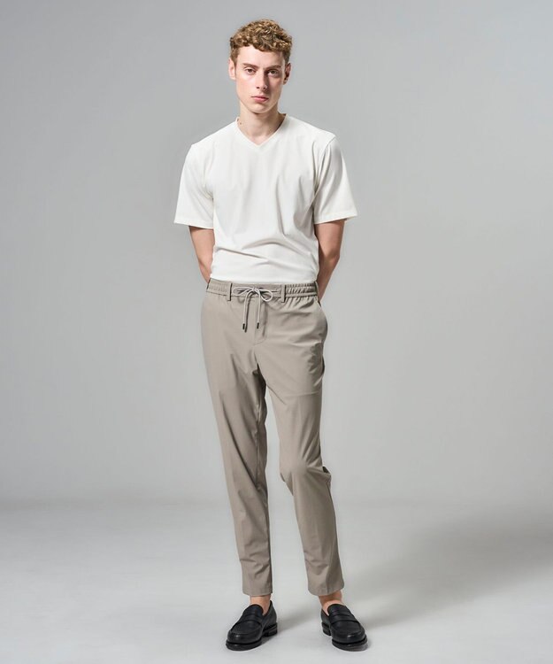 JOSEPH HOMME 【新素材】トリコスムースストレッチ 　ドロスト付テーパードパンツ / PEGG CONVERTIBLE ベージュ系