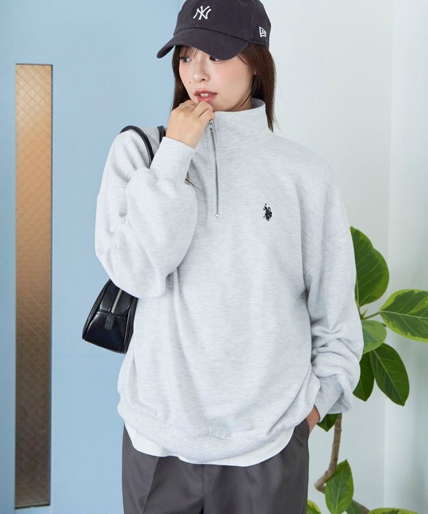 WEGO 【ユニセックス着用ITEM】別注　U.S POLO ASSN.　ハーフZIPPO グレーその他