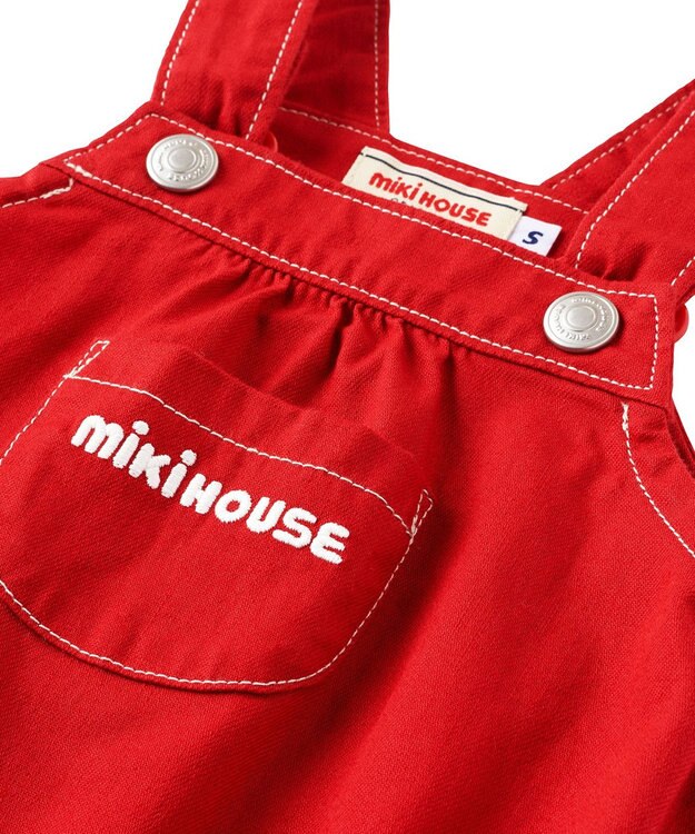 MIKI HOUSE HOT BISCUITS 【ミキハウス】【70-90cm】  ロンパース 赤