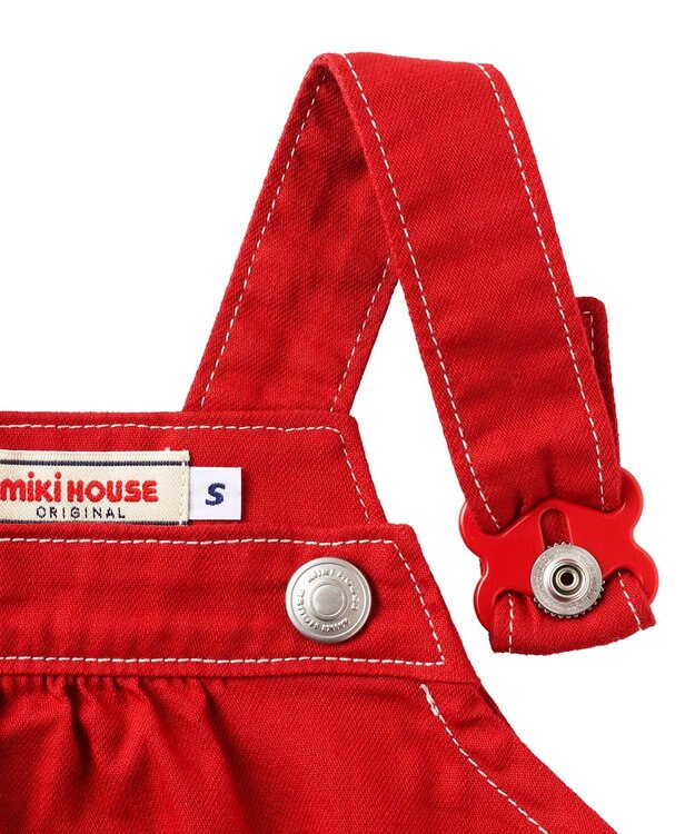MIKI HOUSE HOT BISCUITS 【ミキハウス】【70-90cm】  ロンパース 赤