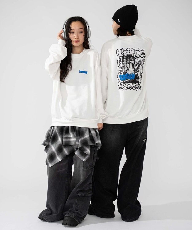 WEGO 【2025年秋冬新作/SMLXLサイズ展開/ユニセックス着用ITEM】アソートグラフィックプルオーバー 柄17