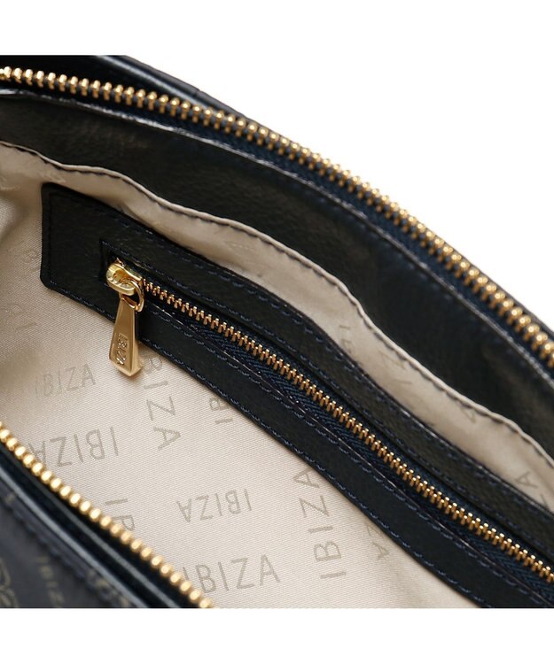 IBIZA ロゴナイロン　ショルダーバッグ ピンクベージュ