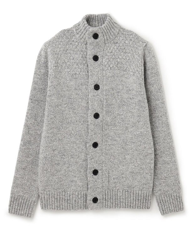 JOSEPH HOMME ツイストメランジ　ニットカーディガン　 ライトグレー系