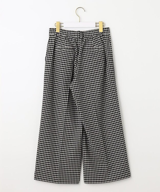 ANY SIS 【保温性あり/洗える】サーモ 2WAYストレッチ ワイドパンツ モノトーンチェック