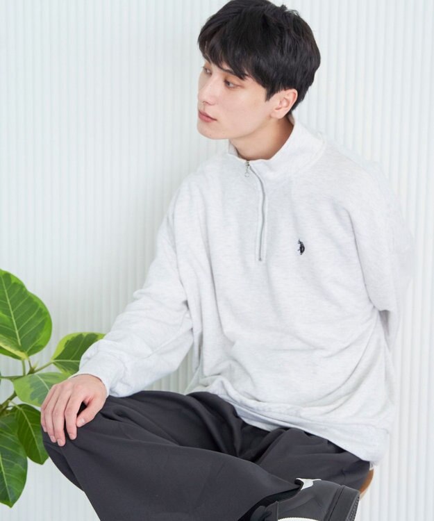 WEGO 【ユニセックス着用ITEM】別注　U.S POLO ASSN.　ハーフZIPPO グレーその他