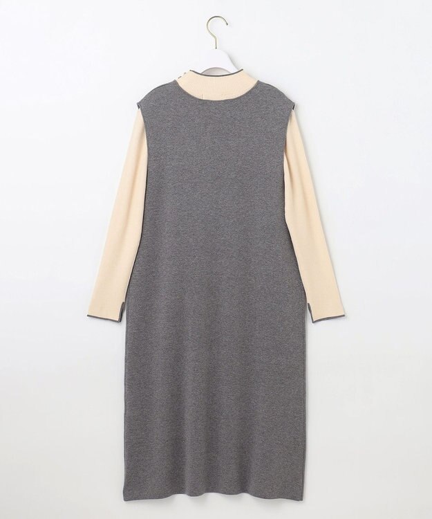 ANY SIS 【大人百花掲載 ヨンアさん着用】2SET ニットジャンスカ セット ライトグレー×アイボリー