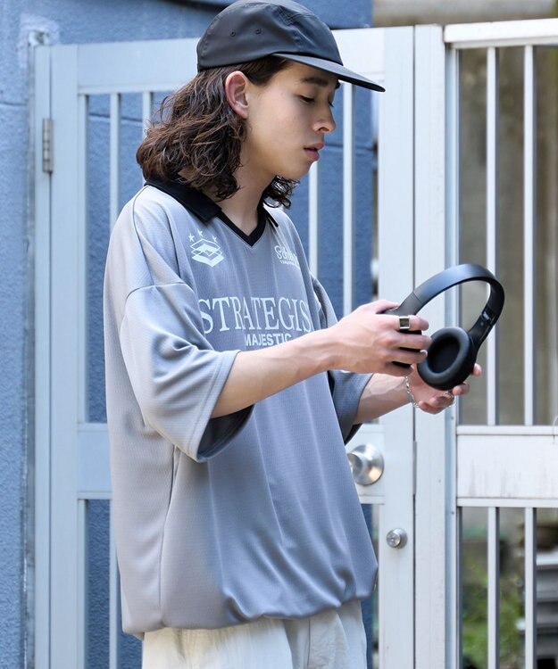 WEGO 【ユニセックス着用ITEM/MLサイズ展開】ドロストゲームシャツプルオーバー グレー