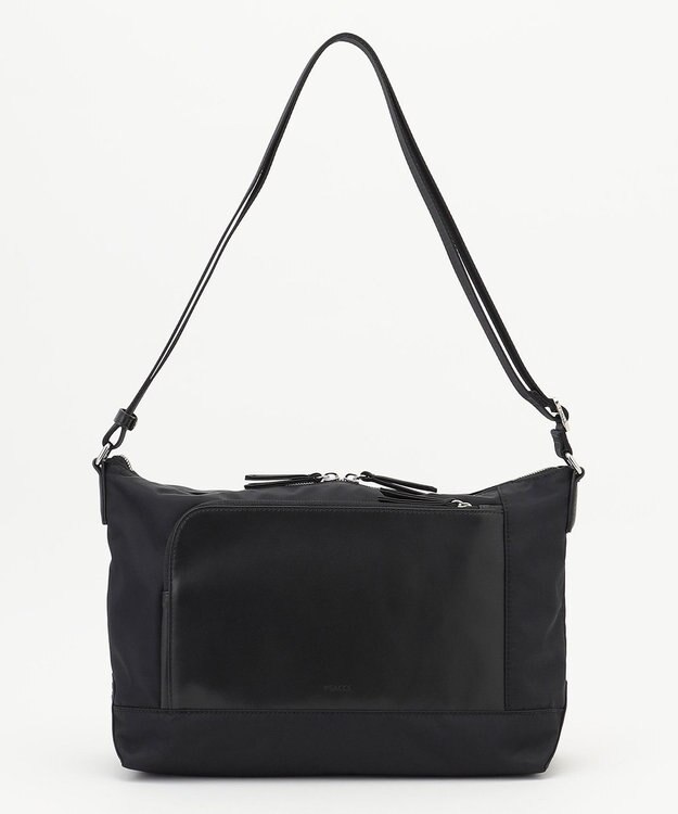 Y'SACCS ナイロン×リサイクルレザー　コンビマルチショルダー ブラック