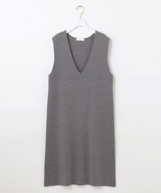 ANY SIS 【大人百花掲載 ヨンアさん着用】2SET ニットジャンスカ セット ライトグレー×アイボリー