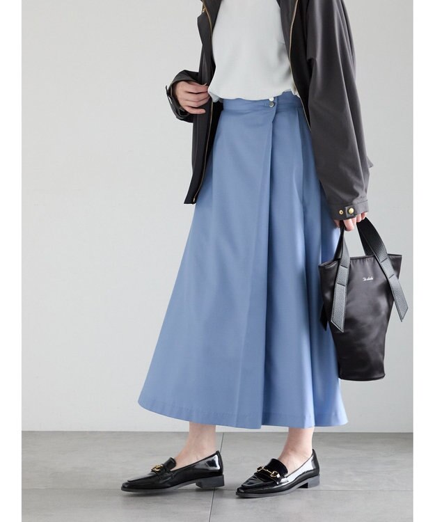 Te chichi アシメタックフレアスカート サックスブルー