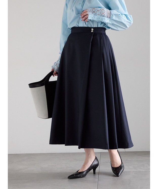 Te chichi アシメタックフレアスカート ネイビー