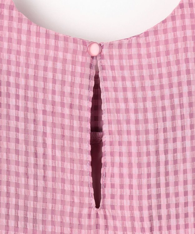 組曲 KIDS 【100㎝】ギンガムサッカー ワンピース ラズベリー