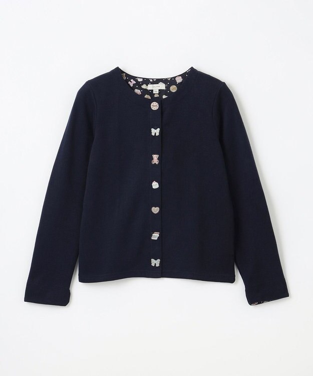ANY KIDS スイーツ スナップボタン カーディガン ネイビー