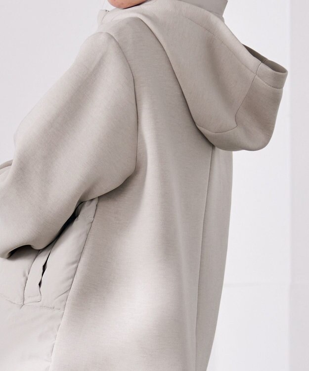 Tiaclasse ファイバーダウン×ダンボール異素材ショートコート グレー