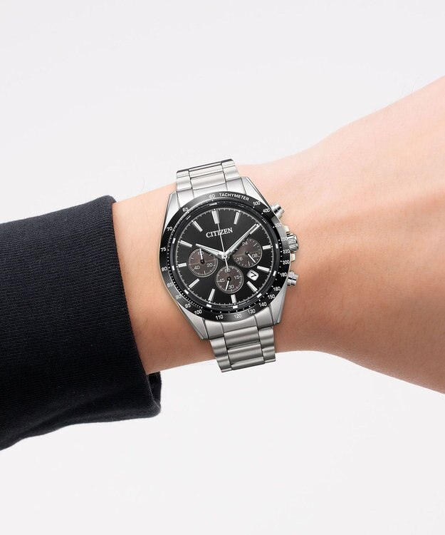 CITIZEN 【光発電エコ・ドライブ搭載】電池交換不要のクロノグラフ CA4764-57E シルバー