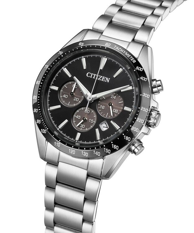 CITIZEN 【光発電エコ・ドライブ搭載】電池交換不要のクロノグラフ CA4764-57E シルバー
