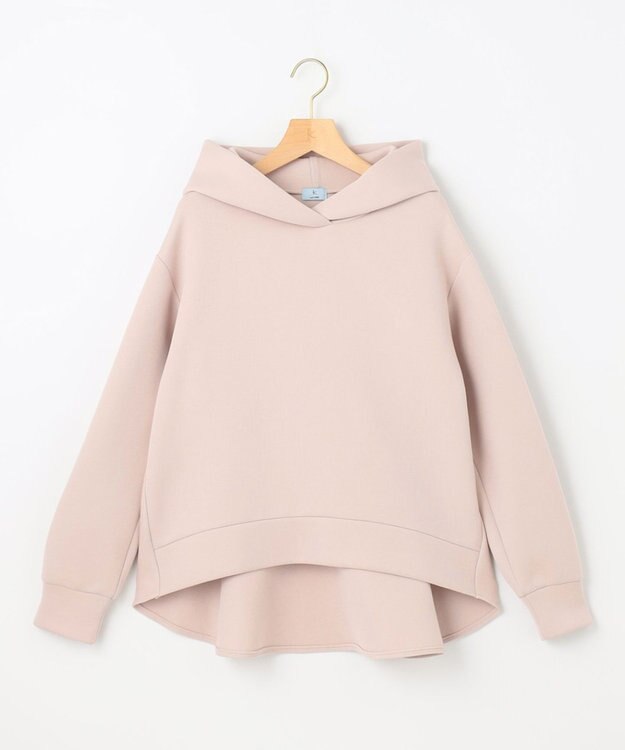 組曲 ダンボールジャージーバックフリル パーカー ローズ系