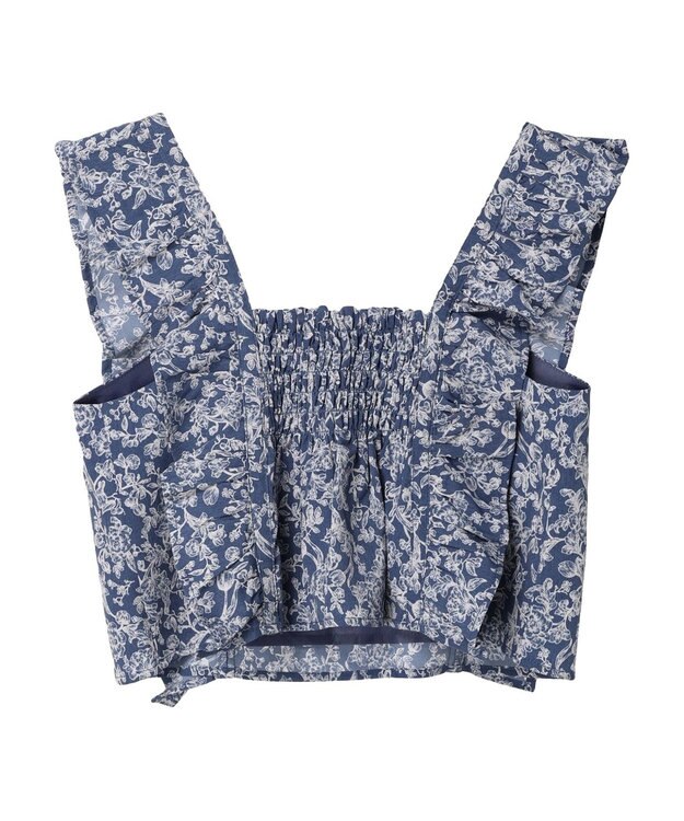 earth music&ecology 隠れウサギ柄ビスチェ Navy