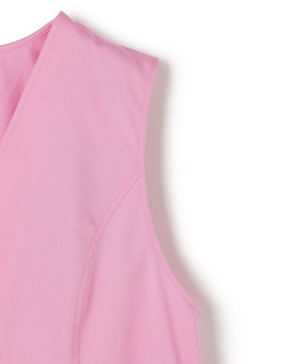 uncrave コットンクロスプレーン ペプラムジレブラウス ピンク