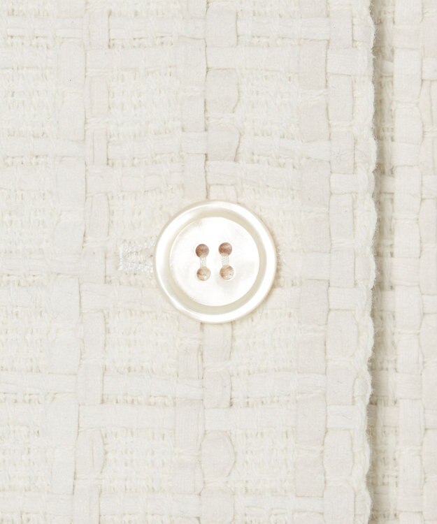 JOSEPH 【WEB&OUTLET限定】ツイスティングツウィード　ノーカラージャケット Ivory
