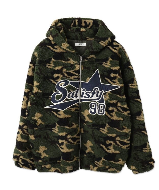 WEGO 迷彩ロゴボアパーカー 柄1