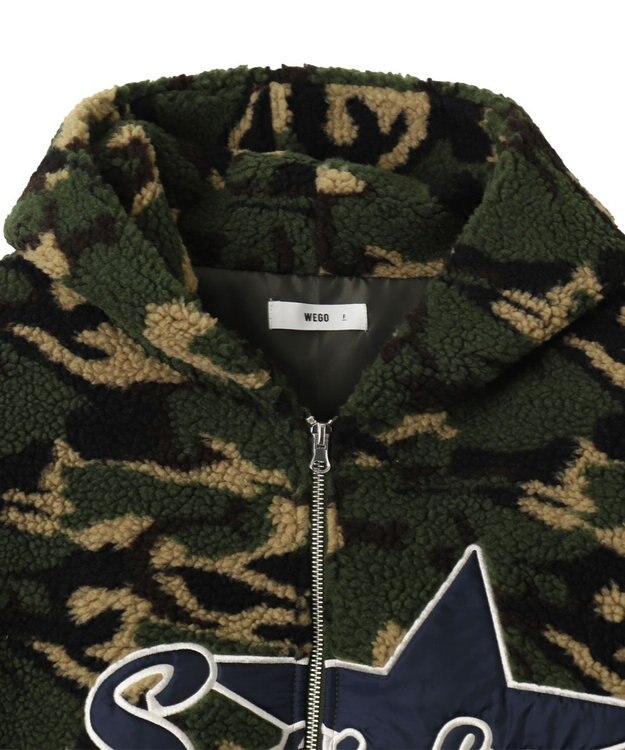 WEGO 迷彩ロゴボアパーカー 柄1