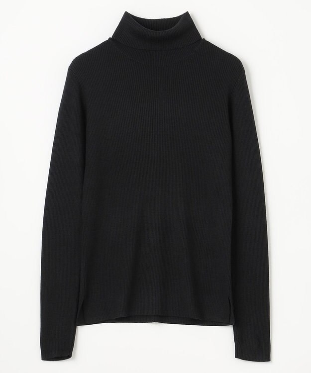 ANY ウールブレンドリブニット ブラック