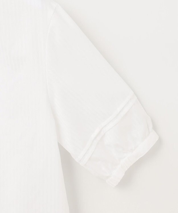 J.PRESS LADIES S 【洗える】ボイルEASYCARE バンドカラー ブラウス ホワイト系